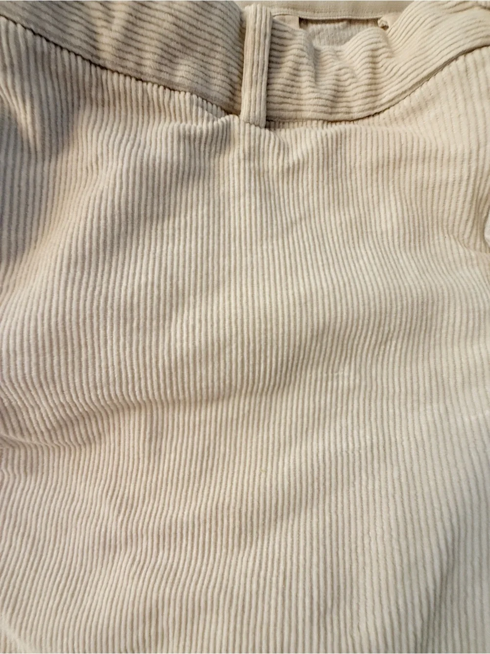 Uniqlo Men's Cream Corduroy Tapered Pants